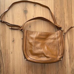 Michael Kors Tan Leather Shoulder Bag with Hobo Design